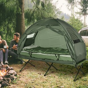 Cot inside clearance tent